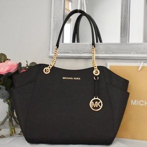 Michael Kors Jet Set Travel - black - gold - NWT